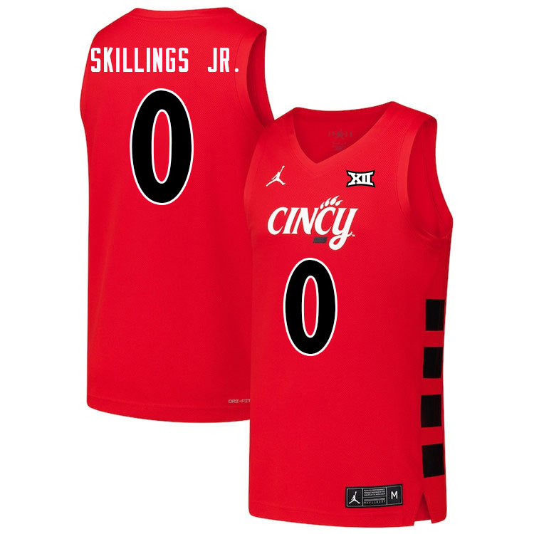 Dan Skillings Jr. Cincinnati Jersey,Cincinnati Bearcats #0 Dan Skillings Jr. Basketball Jersey-Red